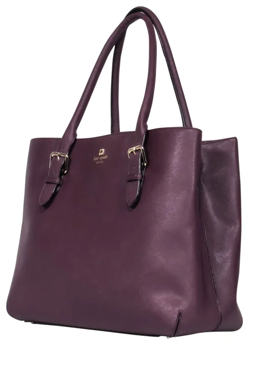 Kate Spade - Plum Saffiano Leather Tote