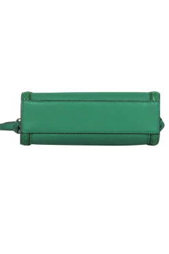 Kate Spade - Raffia Crossbody Bag w/ Kelly Green Leather Trim