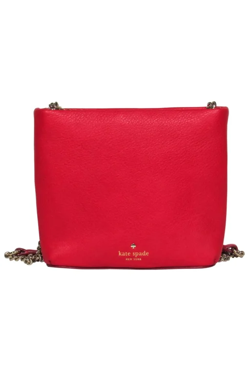 Kate Spade - Red leather Pearl Accent Crossbody