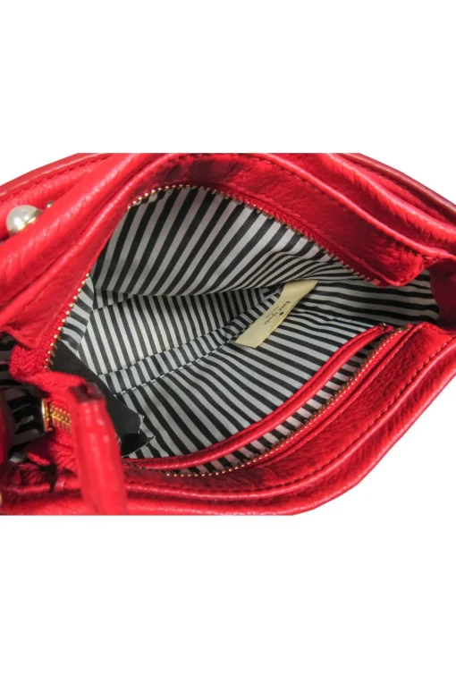 Kate Spade - Red leather Pearl Accent Crossbody