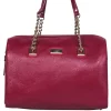 Kate Spade - Red Pebbled Leather Carryall w/ Chain Handles