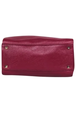 Kate Spade - Red Pebbled Leather Carryall w/ Chain Handles