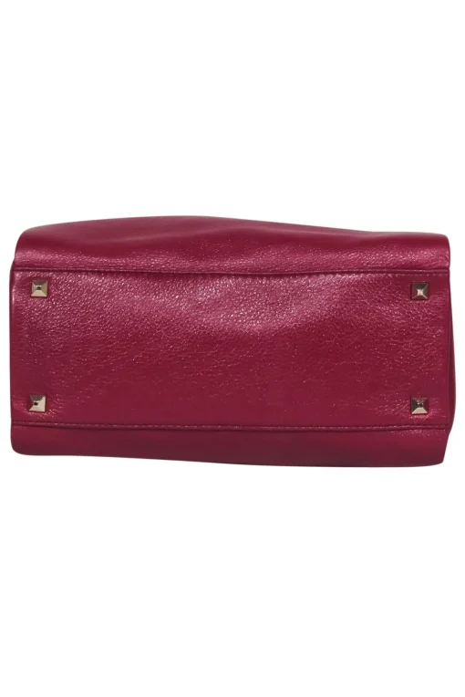 Kate Spade - Red Pebbled Leather Carryall w/ Chain Handles