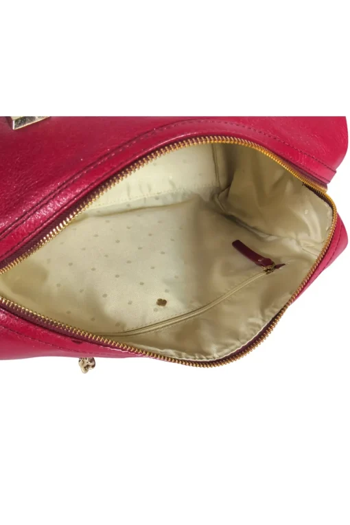 Kate Spade - Red Pebbled Leather Carryall w/ Chain Handles