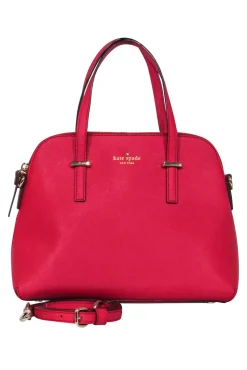 Kate Spade - Red Saffiano Leather Satchel Bag