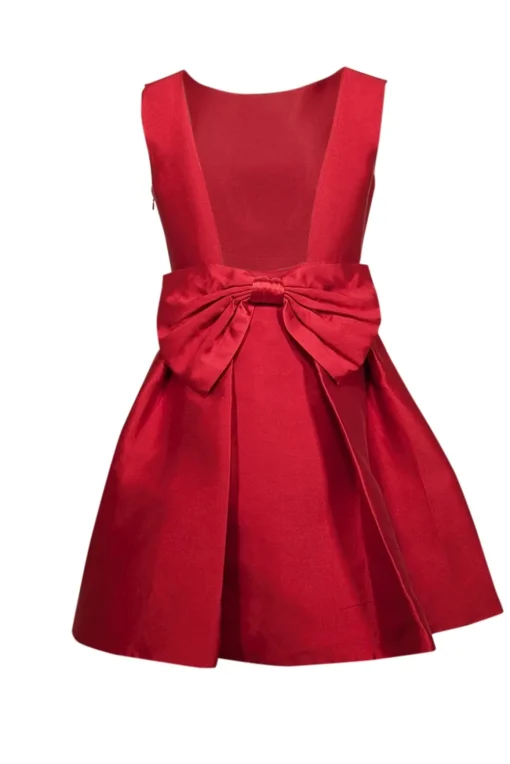 Kate Spade - Red Silk Blend Backless Bow Mini Dress Sz 10
