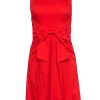 Kate Spade - Red Sleeveles Bow Front Cocktail Dress Sz 0
