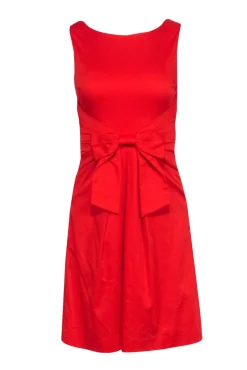 Kate Spade - Red Sleeveles Bow Front Cocktail Dress Sz 0
