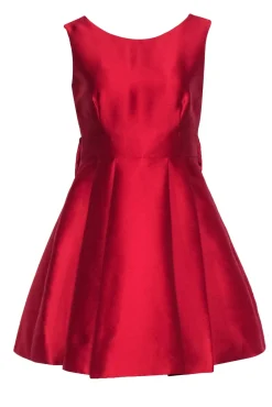 Kate Spade - Red Sleevelss Open Bow Back Fit & Flare Dress Sz 8