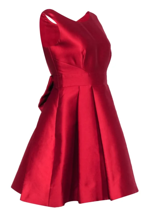 Kate Spade - Red Sleevelss Open Bow Back Fit & Flare Dress Sz 8