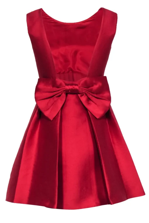 Kate Spade - Red Sleevelss Open Bow Back Fit & Flare Dress Sz 8