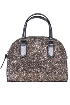 Kate Spade - Silver & Grey Glitter "Laurel Way" Crossbody Bag