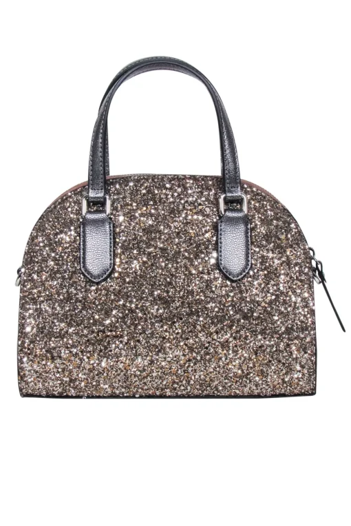 Kate Spade - Silver & Grey Glitter "Laurel Way" Crossbody Bag