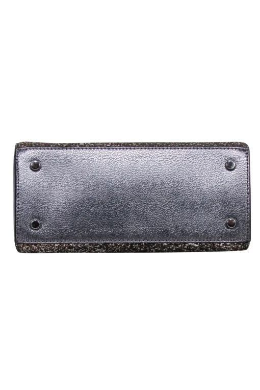 Kate Spade - Silver & Grey Glitter "Laurel Way" Crossbody Bag