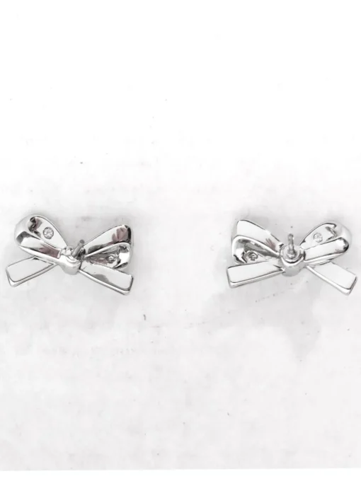 Kate Spade - Silver-Tone Bow Earrings
