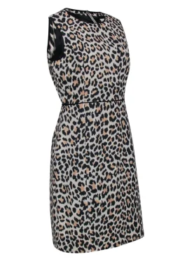Kate Spade - Tan & Brown Leopard Print Sheath Dress Sz 8