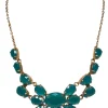 Kate Spade - Teal & Gold Faux Gem Statement Necklace