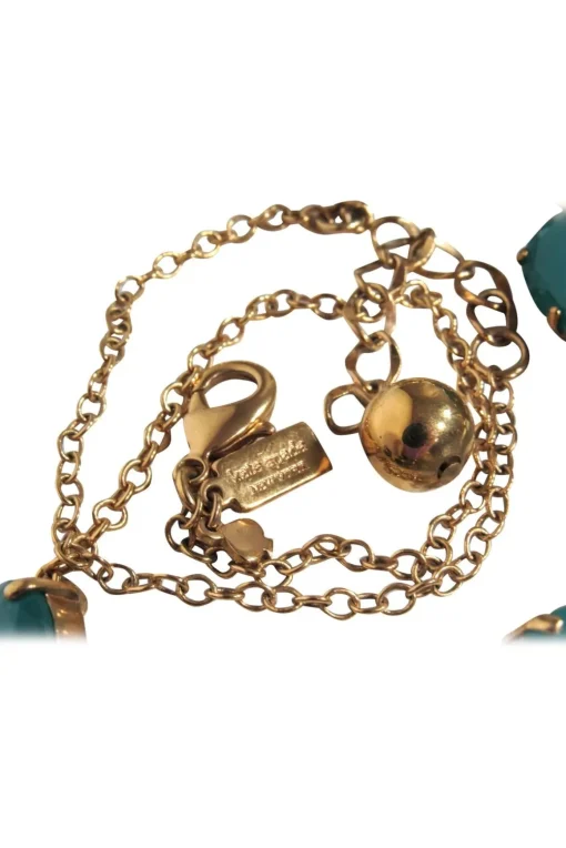 Kate Spade - Teal & Gold Faux Gem Statement Necklace