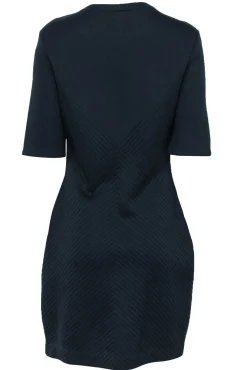 Kate Spade Saturday - Navy Textured Short Sleeve Sheath Dress Sz L