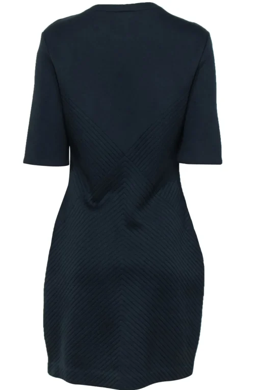 Kate Spade Saturday - Navy Textured Short Sleeve Sheath Dress Sz L