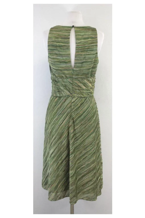 Kay Unger - Green Knit V Neck Sleeveless Dress Sz 10