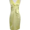 Kay Unger - Lime Green Satin Dress Sz 4