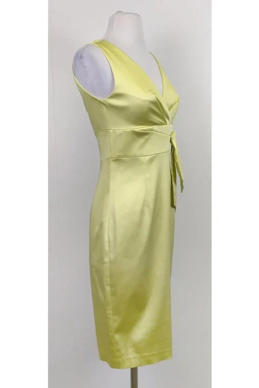 Kay Unger - Lime Green Satin Dress Sz 4
