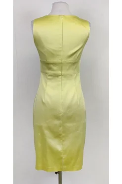Kay Unger - Lime Green Satin Dress Sz 4