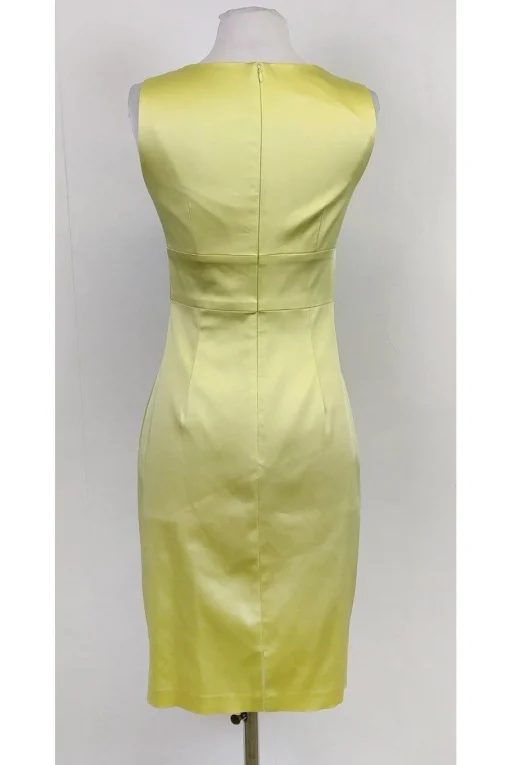 Kay Unger - Lime Green Satin Dress Sz 4