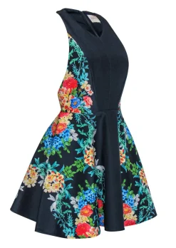 Keepsake - Navy A-Line Floral Printed Dress Sz XS/S