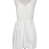 Keepsake - White Eyelet Fit N Flare Dress Sz M