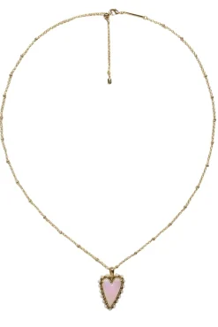 Kendra Scott - Gold Chain "Ansley" Necklace w/ Iridescent Heart Pendant