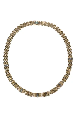 Kendra Scott - Gold Chain "Lesley" Necklace w/ Silver Gems