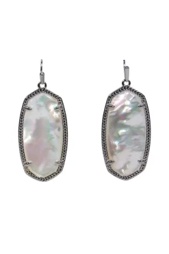 Kendra Scott - Silver & Mother of Pearl Dangle Earrings