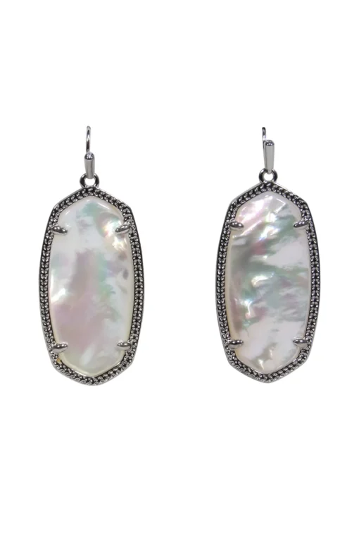 Kendra Scott - Silver & Mother of Pearl Dangle Earrings