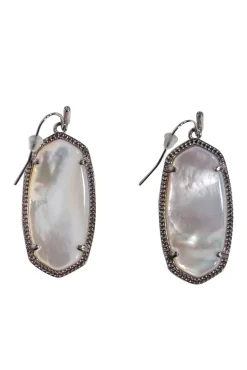 Kendra Scott - Silver & Mother of Pearl Dangle Earrings