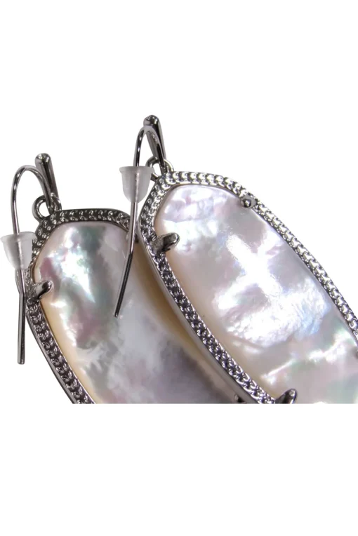 Kendra Scott - Silver & Mother of Pearl Dangle Earrings