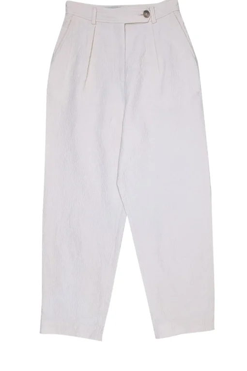 King & Tuckfield - Cream Textured Trouser Pants Sz M