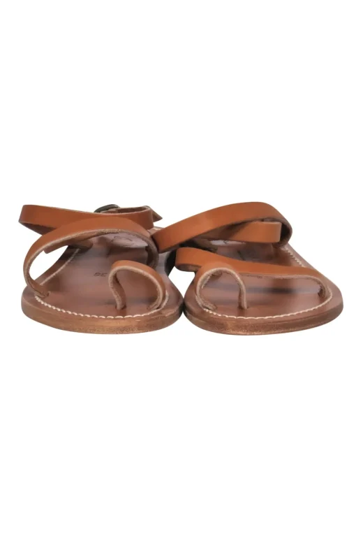 K.Jacques - Tan Leather Strappy "Loki" Sandals Sz 5