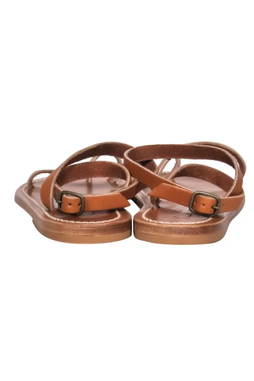 K.Jacques - Tan Leather Strappy "Loki" Sandals Sz 5