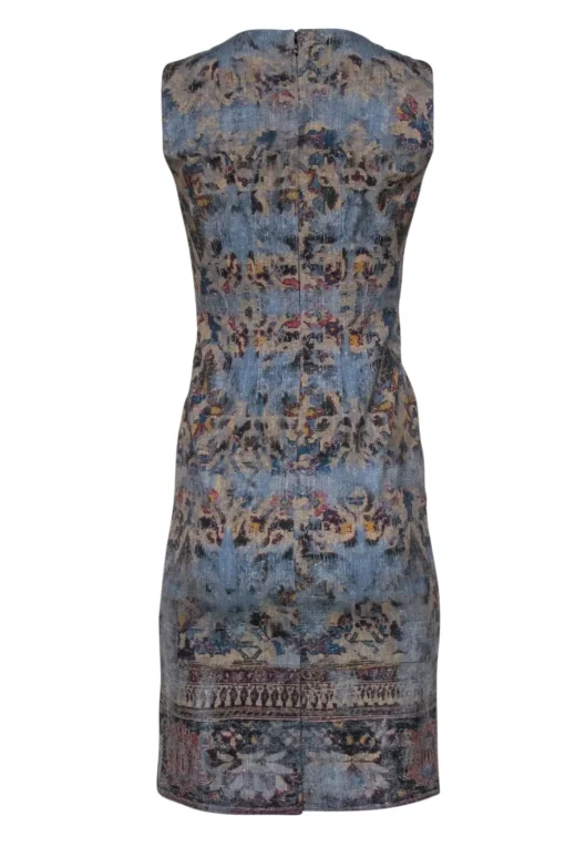 Kobi Halperin - Blue & Gold Printed Shift Dress Sz 0