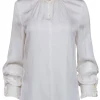 Kobi Halperin - Ivory Silk Long Sleeve Blouse Sz S