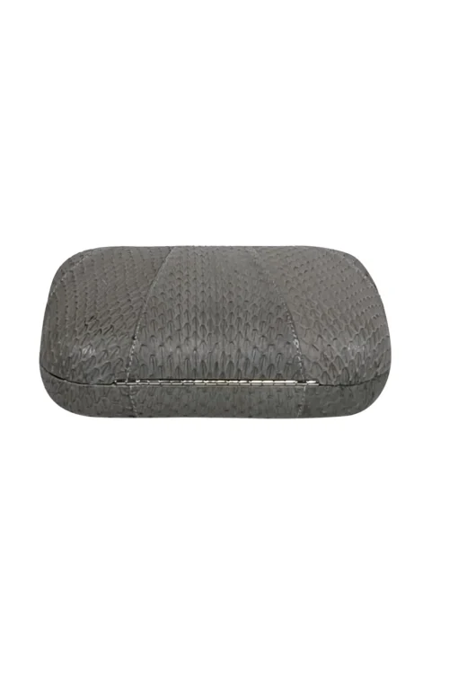 Kotur - Grey Textured Snakeskin Mini Clutch