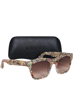 Krewe - White & Multi Color Tortoise Sunglasses
