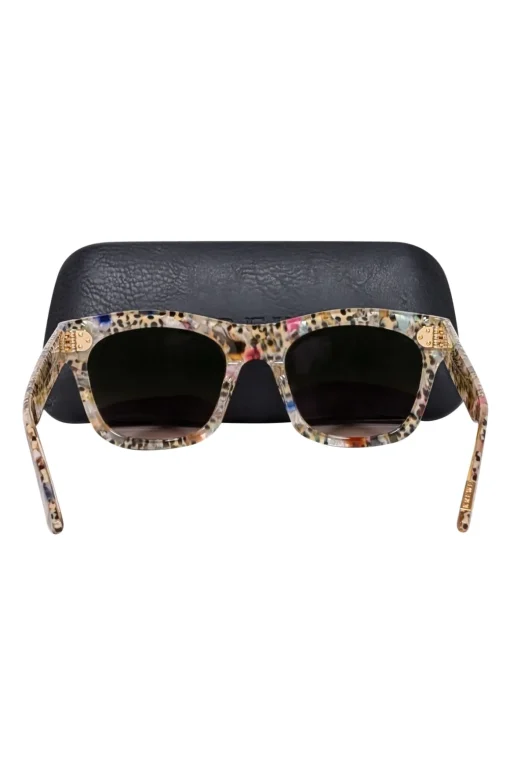 Krewe - White & Multi Color Tortoise Sunglasses