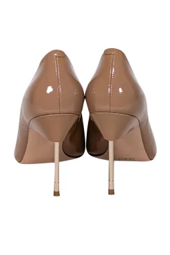 Kurt Geiger - Beige Patent Leather Pointed Toe Pumps Sz 7.5