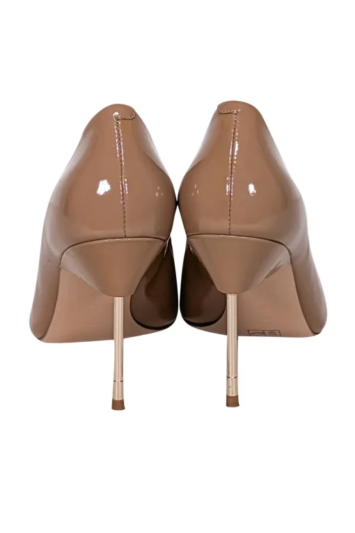 Kurt Geiger - Beige Patent Leather Pointed Toe Pumps Sz 7.5