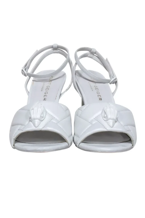 Kurt Geiger - White Leather Toe Detail Open Toe Pumps Sz 11