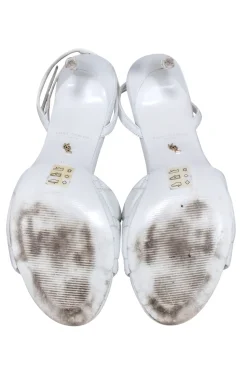 Kurt Geiger - White Leather Toe Detail Open Toe Pumps Sz 11