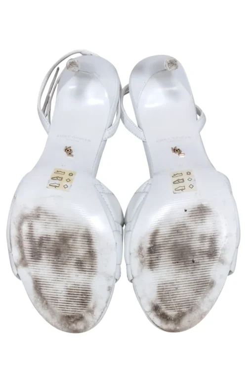 Kurt Geiger - White Leather Toe Detail Open Toe Pumps Sz 11